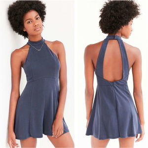 NWT Kimchi Blue Navy Mock Neck Strappy Romper S